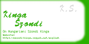 kinga szondi business card